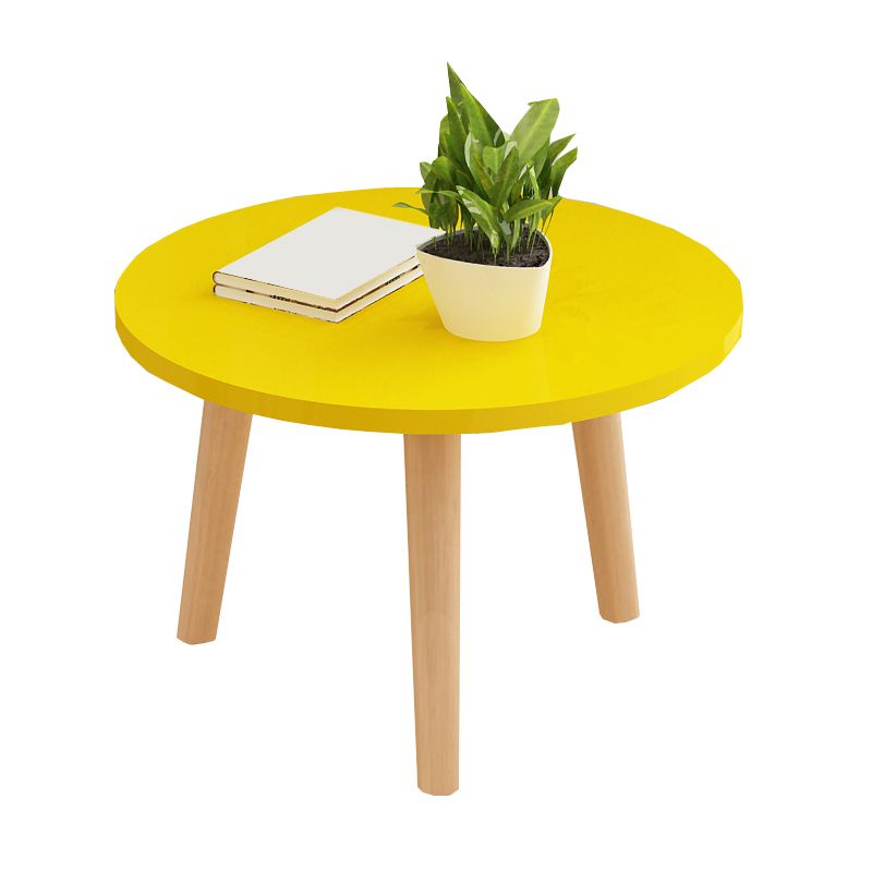 11"H Contemporary Coffee Table Wooden Single Coffee Cocktail Table