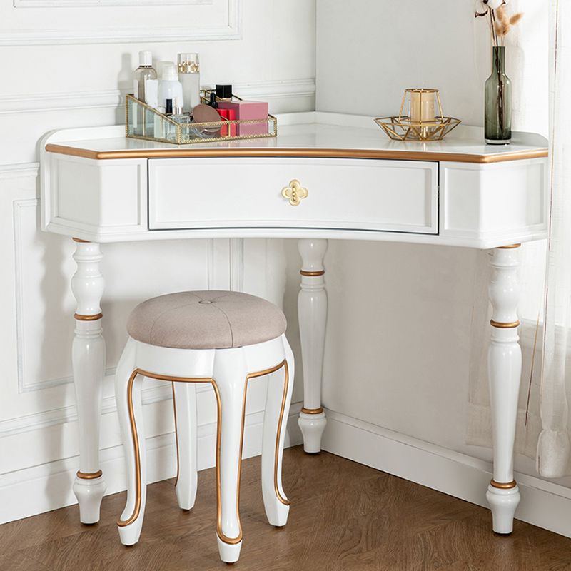 Zweiteilige viktorianische Eitelkeitset eine Schubladenholz -Schminktisch