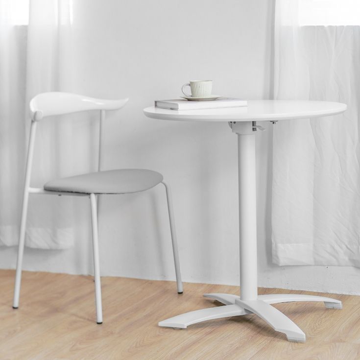 Metal Contemporary Round Dining Table Wood Top Dining Table with Pedestal Base Clearhalo ' dining_table' 'Dining Tables & Seating' 'Dining Tables' 'Furniture' 'furniture_dining_table' 'Kitchen & Dining Furniture' 'kitchen&dining_furn' 'kitchen' 'kitchen_dining_table' 1200x1200_f72eed03-e73a-498f-8e93-f3fc726ed3e2