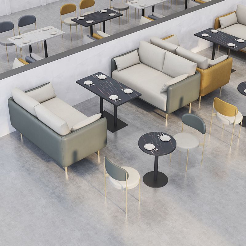 Glam Upholstered Dining Chairs Faux Leather Kitchen Chair with Metal Legs Clearhalo 'Dining Chairs' 'Dining Tables & Seating' 'dining_chair' 'furn' 'furn_dining_chair' 'Furniture' 'Kitchen & Dining Furniture' 1200x1200_f7302eec-2cec-4294-ab96-194a403a754d