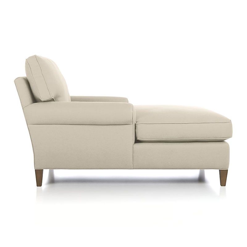 Chaise lounge acolchado moderno con brazos enrollados para dormitorio