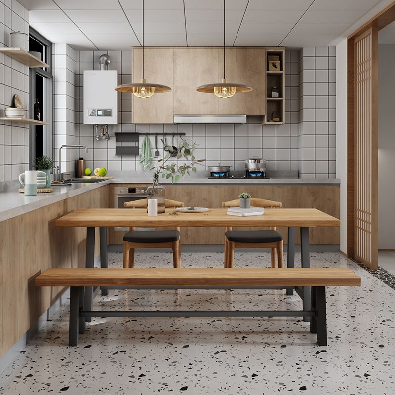 Modern 1/4/5 Pieces Dining Set Rectangle Pine Wood Dining Table for Kitchen Dining Room Clearhalo 'Dining Room Sets' 'Dining Tables & Seating' 'dining_room_set' 'furn' 'furn_dining_room_set' 'Furniture' 'Kitchen & Dining Furniture' 1200x1200_f732203c-2c43-4dfa-96ef-1a2fd5d25ab0