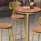 Glam Style Iron Bar Table Round Top Indoor Pedestal Bistro Table 23"W x 41"H Clearhalo 'Bar Furniture' 'Bar Tables' 'bar_tables' 'furn' 'furn_bar_tables' 'Furniture' 'Kitchen & Dining Furniture' 1200x1200_f7325b47-d05d-4f05-b2c2-22120ecaf2dd