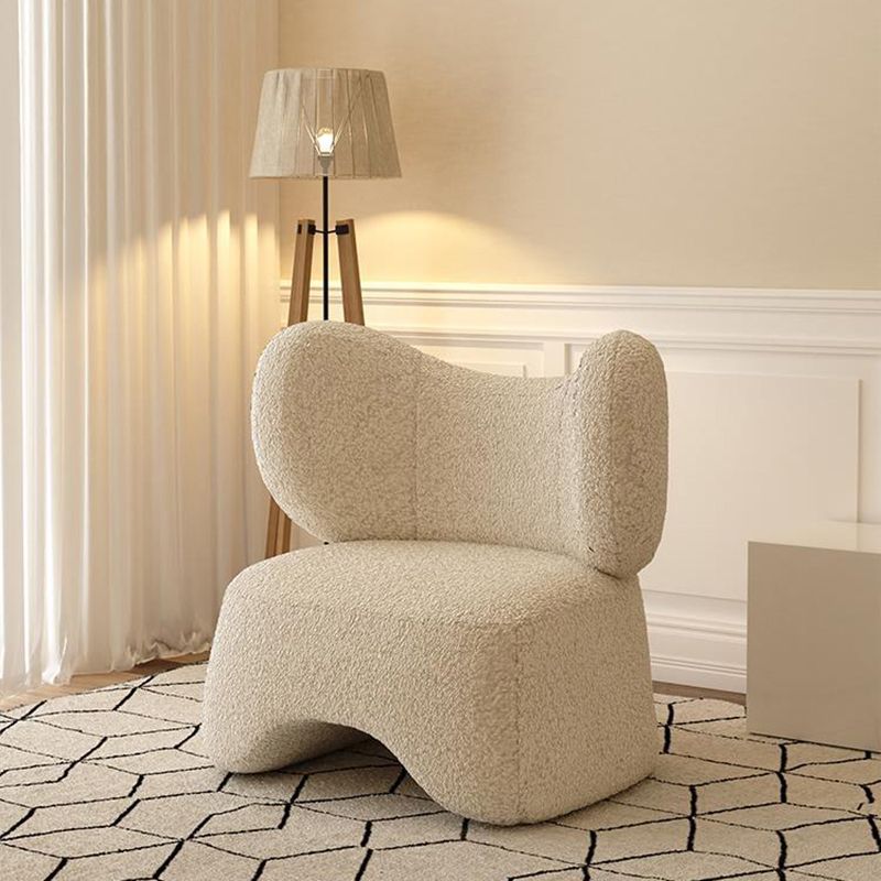 Sofá moderno de tela en color blanco, sofá estándar con brazo de esmoquin para sala de estar