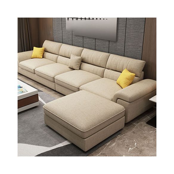 Modern Reversible Chaise Sofa with Pillows Flared Arm Sofa for Living Room Clearhalo 'furn' 'furn_sectionals' 'Furniture' 'furniture_sectionals' 'kitchen' 'kitchen_sectionals' 'Living Room Furniture' 'Sectionals' 1200x1200_f73351e0-ba8d-454d-b7ab-4a2342ecc14c