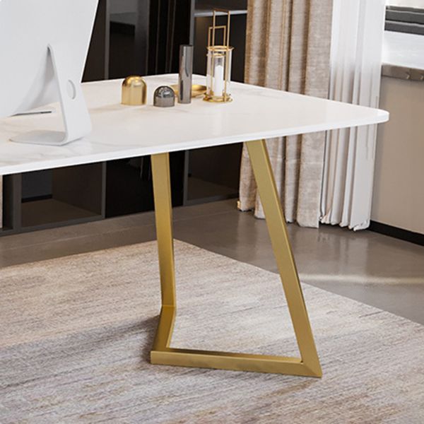 29 "H Glam Office Desk rechthoekig secretaris -bureau met metalen benen