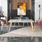 Rectangle Dining Site Table Traditional Luxury Stone Dining Room Collection with 4-foot Clearhalo ' dining_table' 'Dining Tables & Seating' 'Dining Tables' 'furn' 'furn_dining_table' 'Furniture' 'furniture_dining_table' 'Kitchen & Dining Furniture' 'kitchen&dining_furn' 'kitchen' 'kitchen_dining_table' 1200x1200_f733d2d5-0636-4026-ac03-bf939de976b4