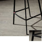 Industrial Metal Barstool Leather Low Back Stool with Cushion