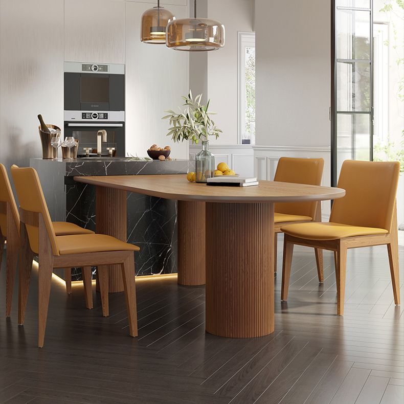 Island Platform Dining Table Contemporary Solid Wood Dining Table Clearhalo ' dining_table' 'Dining Tables & Seating' 'Dining Tables' 'furn' 'furn_dining_table' 'Furniture' 'furniture_dining_table' 'Kitchen & Dining Furniture' 'kitchen&dining_furn' 'kitchen' 'kitchen_dining_table' 1200x1200_f7362b16-a4af-4074-97a8-95bc1bbfea56