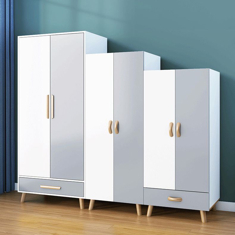 Engineered Wood Armoire for Home Modern Cabinet with Wooden Legs