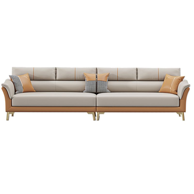 Armero acampanado resistente a las manchas de cuero de cuero sintética sofá moderno