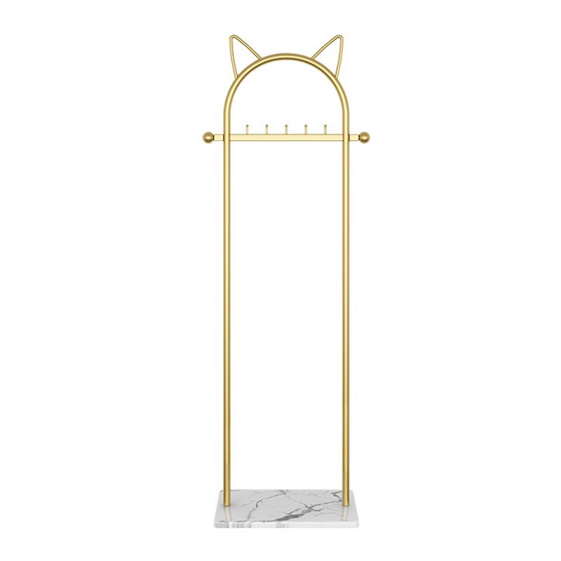 Metal Hall Stand, Hall Tree with Storage Shelf & Hanging Rail, Gold and Black Clearhalo 'Entry & Mudroom Furniture' 'furn' 'furn_hall_tree_coat_racks' 'Furniture' 'Hall Trees & Coat Racks' 'hall_tree_coat_racks' 1200x1200_f737a9d8-e0a4-4b98-95e6-e623716e9d44