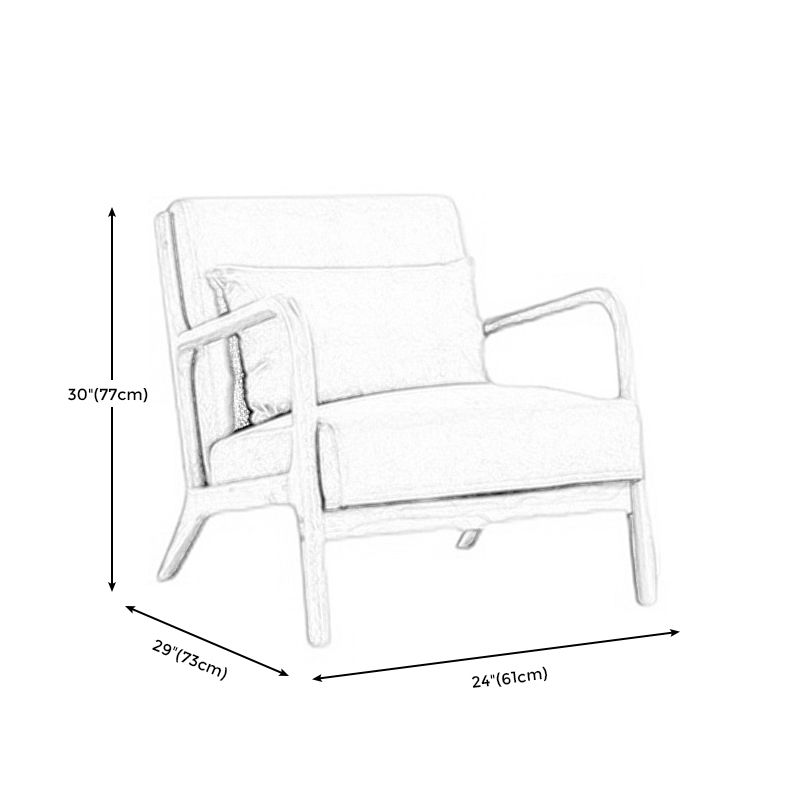 Linen Chair 24" L x 28.7" W x 30.3" H Arms Included Solid Wood Frame Chair Clearhalo 'Accent Chairs' 'accent_chairs' 'Chairs & Seating' 'furn' 'furn_accent_chairs' 'Furniture' 'Living Room Furniture' 1200x1200_f7385458-9916-43a2-8f10-074367362a39