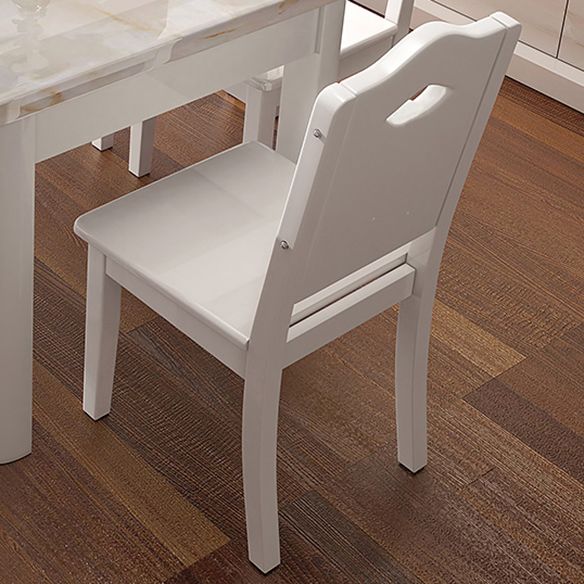Minimalist Marble Dining Set with Rectangle Table White Dining Set with 4 Legs Base Clearhalo 'Dining Room Sets' 'Dining Tables & Seating' 'dining_room_set' 'furn' 'furn_dining_room_set' 'Furniture' 'furniture_dining_room_set' 'Kitchen & Dining Furniture' 'kitchen&dining_furn' 'kitchen' 1200x1200_f7385e64-b062-4167-ba61-37e9787307a9