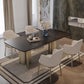 Nordic Glam Sintered Stone Rectangle Table Set 1/4/5/7 Pieces Dining Set Clearhalo 'Dining Room Sets' 'Dining Tables & Seating' 'dining_room_set' 'furn' 'furn_dining_room_set' 'Furniture' 'Kitchen & Dining Furniture' 1200x1200_f7388795-2e2f-4532-96ed-4252bbb94ee8