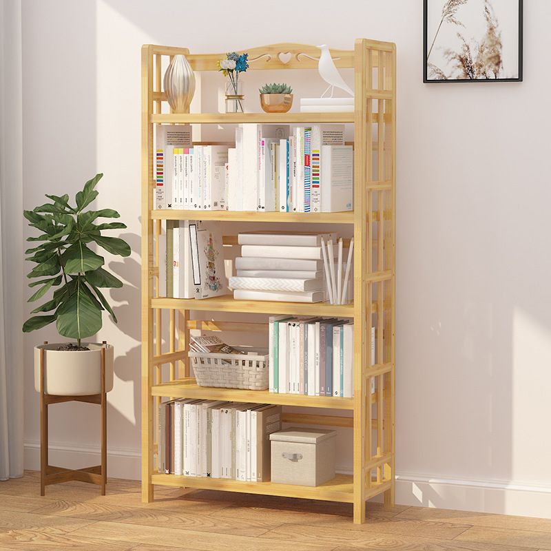 Adjustable Wood Book Shelf Bamboo Natural Shelf Bookcase Open Shelf Shelves Included Clearhalo 'Bookcases' 'furn' 'furn_bookcases' 'Furniture' 'Office Furniture' 1200x1200_f73abe3e-284b-451e-bae5-926c41302086