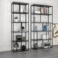 4-Shelf Black Etagere Bookshelf Contemporary Open Iron Frame and Shelf Clearhalo 'Bookcases' 'furn' 'furn_bookcases' 'Furniture' 'furniture_bookcases' 'kitchen' 'kitchen_bookcases' 'Living Room Furniture' 'Office Furniture' 1200x1200_f73af9a8-8a09-4b33-9c38-78347124d27c