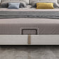 Contemporary Tufted Standard Bed with Wingback Headboard and Legs