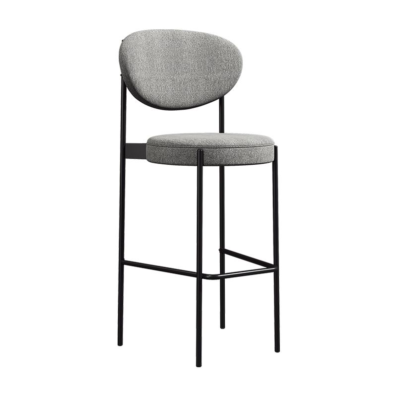 Living Room Upholstered Bar Stool Industrial Armless Bar Chair