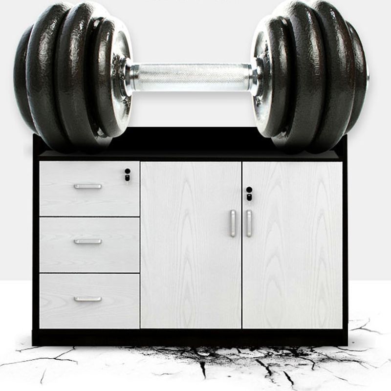 Gabinetto di file contemporaneo Chiave in legno Tasto bloccaggio Abbazzinamento laterale