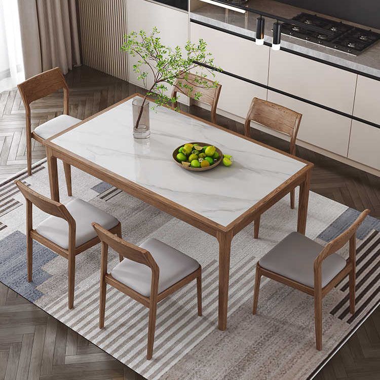 1/5/7ピースモダンな焼結石トップ4脚ダイニングセット