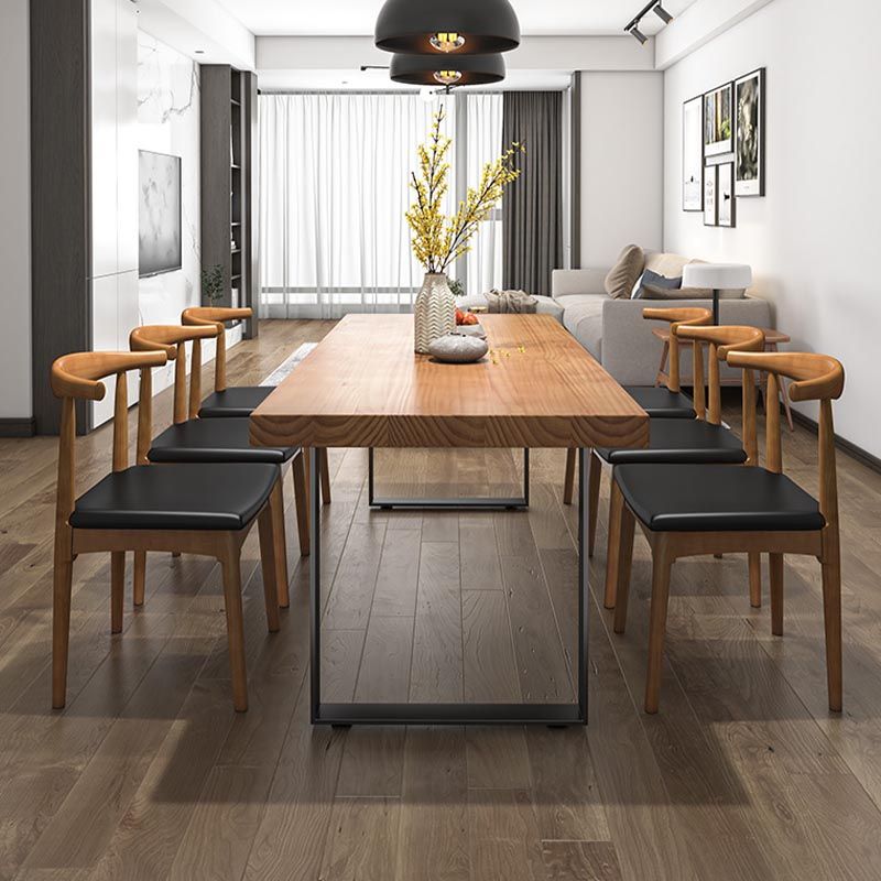 Modern 1/5/7 Pieces Dining Set Rectangle Pine Wood Dining Table for Dining Room Kitchen Clearhalo 'Dining Room Sets' 'Dining Tables & Seating' 'dining_room_set' 'furn' 'furn_dining_room_set' 'Furniture' 'Kitchen & Dining Furniture' 1200x1200_f73f74cb-d9e0-463c-baf7-00b8715f61a6