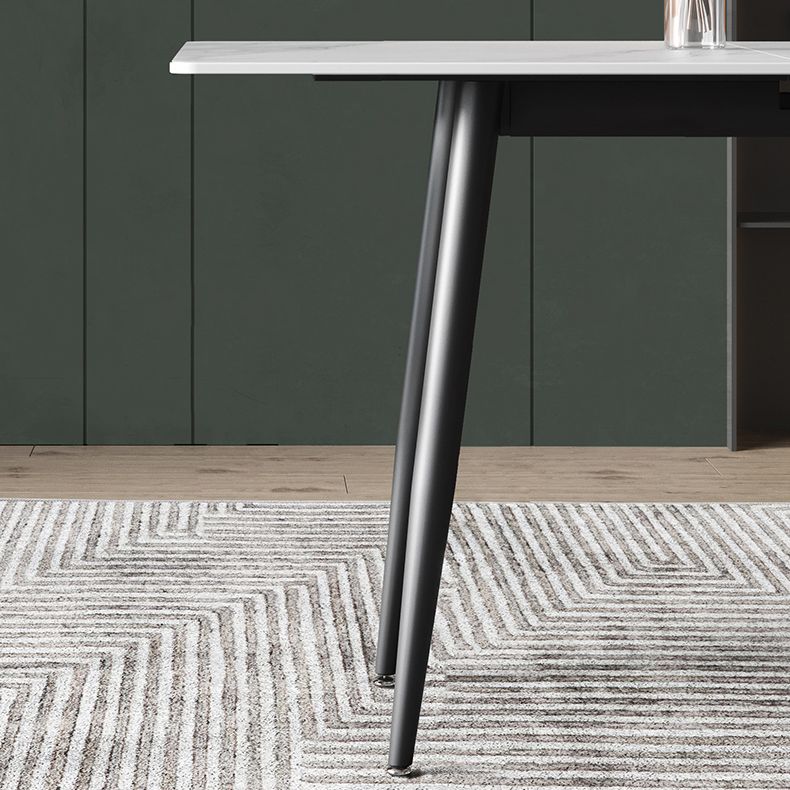 51.18''L Minimalist Sintered Stone Table Rectangle Extendable Dining Table for Kitchen Clearhalo ' dining_table' 'Dining Tables & Seating' 'Dining Tables' 'furn' 'furn_dining_table' 'Furniture' 'furniture_dining_table' 'Kitchen & Dining Furniture' 'kitchen&dining_furn' 'kitchen' 'kitchen_dining_table' 1200x1200_f73f7daa-216b-4cb7-8aa0-fbb405421552