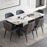 Metal Traditional Luxury Table Rectangular Sintered Stone Table Clearhalo ' dining_table' 'Dining Tables & Seating' 'Dining Tables' 'furn' 'furn_dining_table' 'Furniture' 'furniture_dining_table' 'Kitchen & Dining Furniture' 'kitchen&dining_furn' 'kitchen' 'kitchen_dining_table' 1200x1200_f740251b-f6fc-4c4b-803e-301791308b38