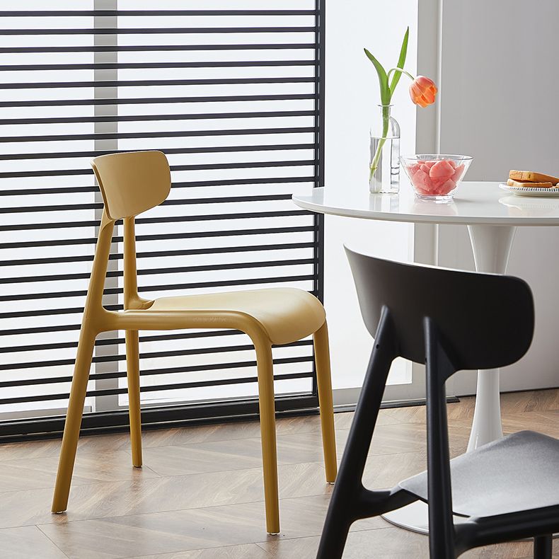 Minimalist Style Plastic Armless Chair Open Back Dining Side Chair for Home Use Clearhalo ' kitchen&dining_furn' 'Dining Chairs' 'Dining Tables & Seating' 'dining_chair' 'furn' 'furn_dining_chair' 'Furniture' 'furniture_dining_chair' 'Kitchen & Dining Furniture' 'kitchen' 1200x1200_f74088cd-8dca-40ea-ac25-0c75848f5669