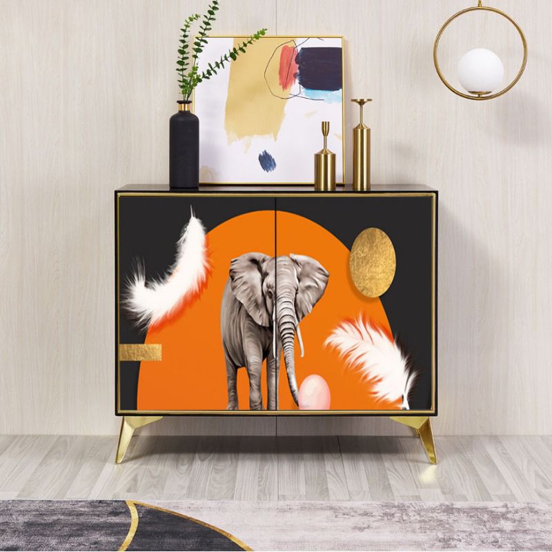 Cabinets Living Room Buffet Stand Wood Adjustable Shelving Buffet Table Clearhalo 'buffet_sideboard' 'Buffets & Sideboards' 'furn' 'furn_buffet_sideboard' 'Furniture' 'furniture_buffet_sideboard' 'Kitchen & Dining Furniture' 1200x1200_f7414024-303b-49f3-83db-bbf2acfc6230