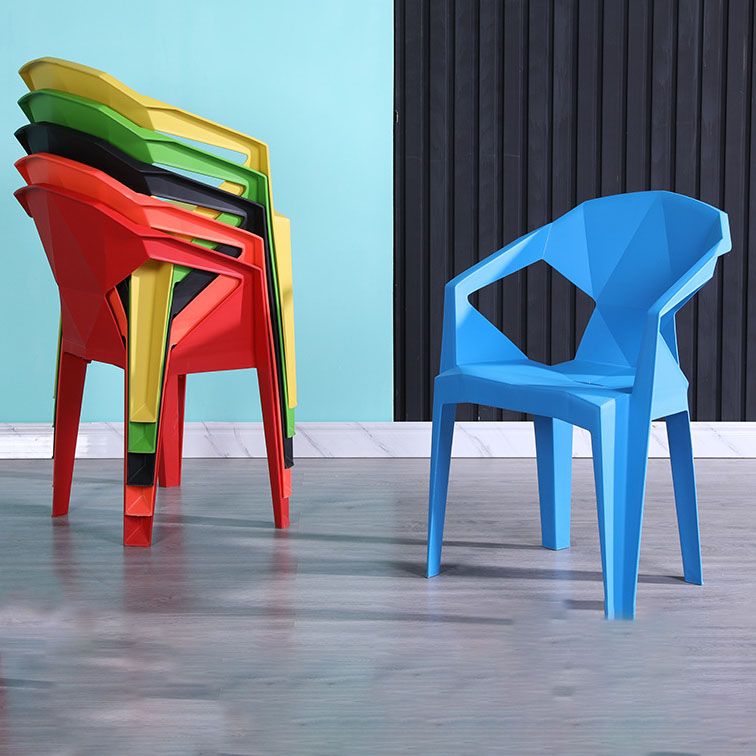 Modern Style Stackable Chairs Dining Arm Chair with Plastic Legs for Kitchen Clearhalo ' kitchen&dining_furn' 'Dining Chairs' 'Dining Tables & Seating' 'dining_chair' 'furn' 'furn_dining_chair' 'Furniture' 'furniture_dining_chair' 'Kitchen & Dining Furniture' 'kitchen' 1200x1200_f742543e-d862-4c09-b83c-7eb32fe6fe38