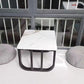 Contemporary Rectangular Coffee Table Faux Wood Sled Cocktail Table