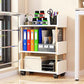 3-Shelf Manufactured Wood Etagere Bookshelf with Caster Wheels Clearhalo 'Bookcases' 'furn' 'furn_bookcases' 'Furniture' 'furniture_bookcases' 'kitchen' 'kitchen_bookcases' 'Living Room Furniture' 'Office Furniture' 1200x1200_f7432402-99b4-406e-be4b-1fad50ed970c