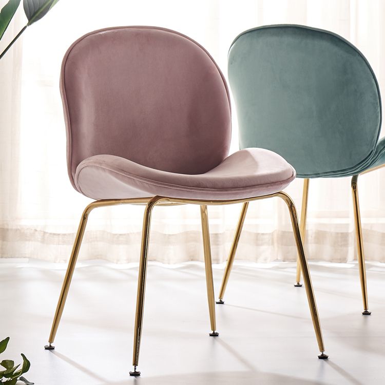 Flannel Scandinavian Bedroom Side Chair Parsons Matte Finish Dining Chair with Gold Legs Clearhalo ' kitchen&dining_furn' 'Dining Chairs' 'Dining Tables & Seating' 'dining_chair' 'furn' 'furn_dining_chair' 'Furniture' 'furniture_dining_chair' 'Kitchen & Dining Furniture' 'kitchen' 1200x1200_f7436e1c-b22b-49a9-bd5f-85bef57b58b1