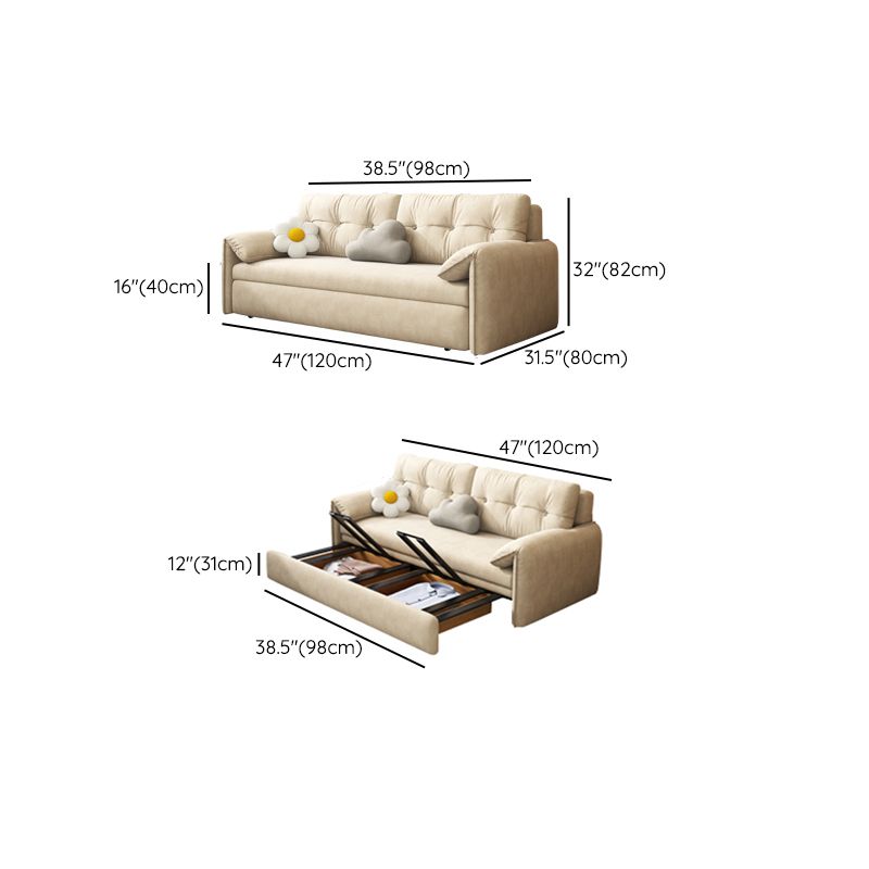 31 "幅のスカンジナビアソファ布団フェイクレザーホワイトスリーパーソファー