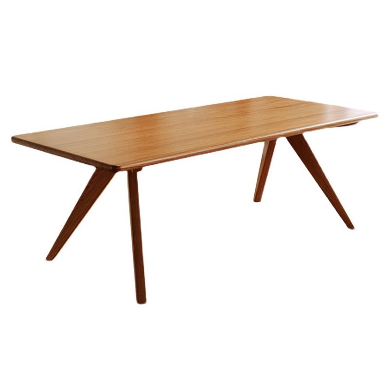 Modern Pine Wood Table for Restaurant Rectangle Dining Table in Nature with 4 Legs Clearhalo 'Dining Tables & Seating' 'Dining Tables' 'dining_table' 'furn' 'furn_dining_table' 'Furniture' 'furniture_dining_table' 'Kitchen & Dining Furniture' 'kitchen' 'kitchen_dining_table' 1200x1200_f74661c9-51de-4955-9525-563a586833a4