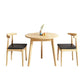 Natural Finish Rubberwood Dining Set 1/3/4/5 Pieces Modern Dinette Set