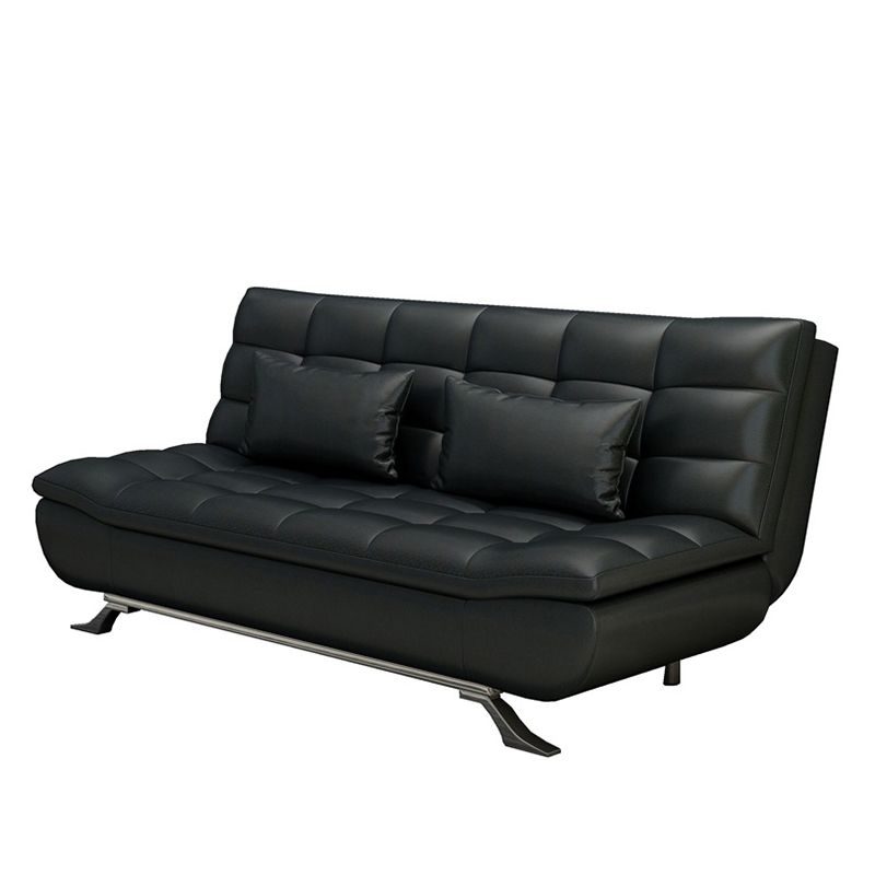 34.64 "H zeitgenössische Kunstleder -Leder -Keks zurück Armless Cabrio Sleeper Sofa