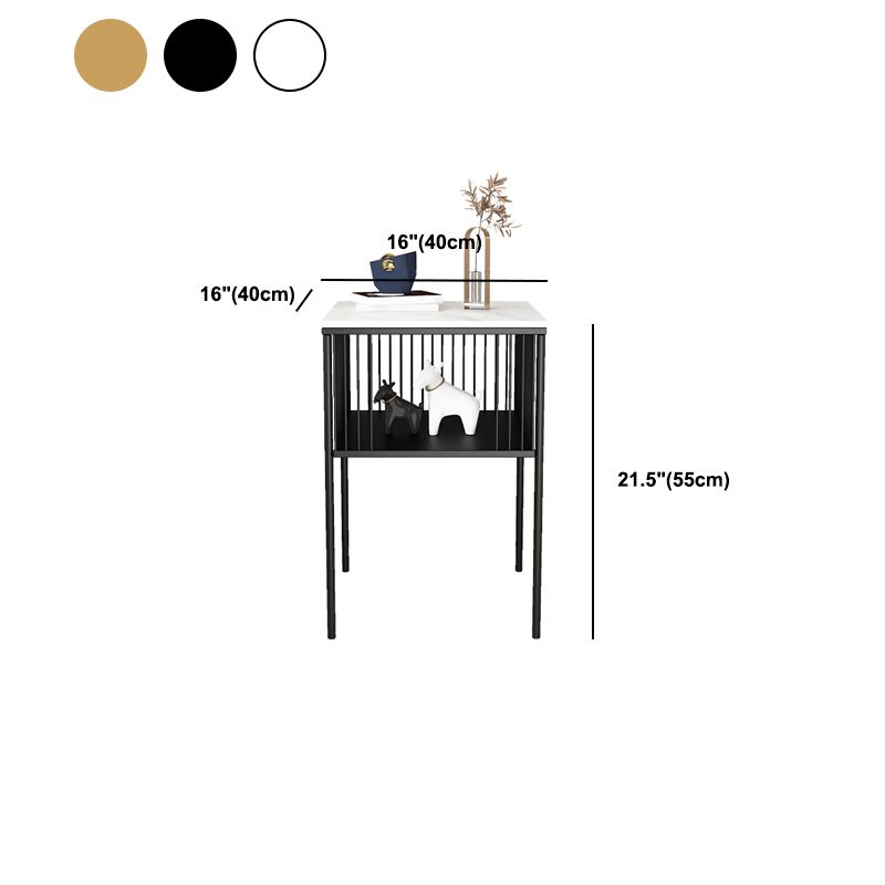 Metal de metal modernista 4 patas de la mesa de la mesa cuadrada de la pizarra cuadrada