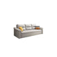 Contemporary 27.5"H Faux Leather Sofa Light Gray Stain-Resistant Sofa Bed