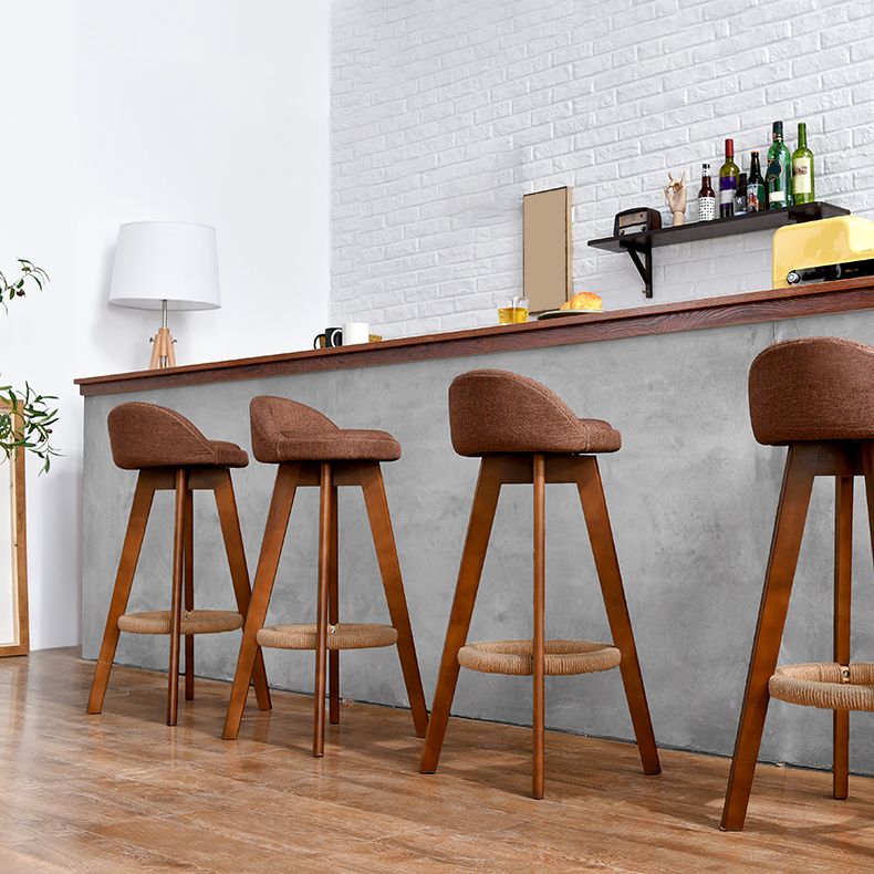 Low Back Dining Stool Beech Armless Bar Stool with Wood Base Clearhalo 'Bar Furniture' 'Bar Stools' 'bar_stools' 'furn' 'furn_bar_stools' 'Furniture' 'Kitchen & Dining Furniture' 1200x1200_f74d7842-5f89-44f4-9322-da96cccdbfe8