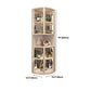 Modern Corner Unit Wood Curio Cabinet Glass Doors Storage Cabinet for Bathroom Clearhalo 'Display & China Cabinets' 'display_china_cabinets' 'furn' 'furn_display_china_cabinets' 'Furniture' 'Kitchen & Dining Furniture' 1200x1200_f74e5c89-2045-4eac-9d97-0d5ab1a57bf9