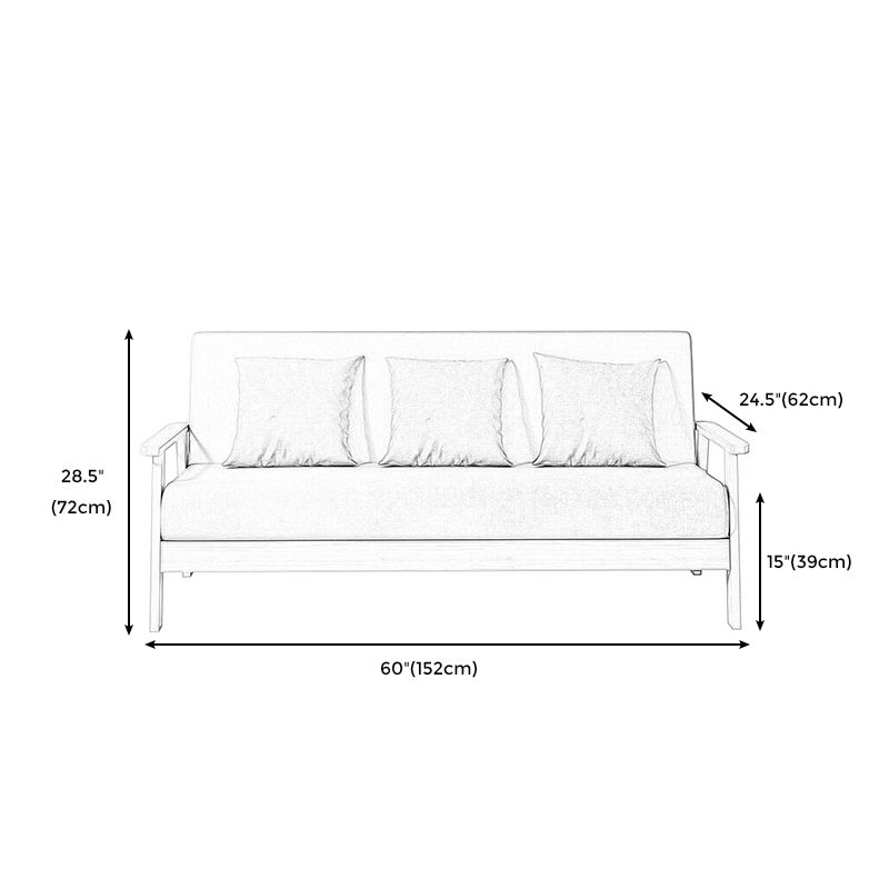 Square Arm Fabric Slipcovered 2/3 Seat Sofa with Wooden Based Clearhalo 'furn' 'furn_sofas' 'Furniture' 'furniture_sofas' 'kitchen' 'kitchen_sofas' 'Living Room Furniture' 'Sofa' 'sofas' 1200x1200_f74e5c91-e865-463c-a7a8-78ad8c3be8cf