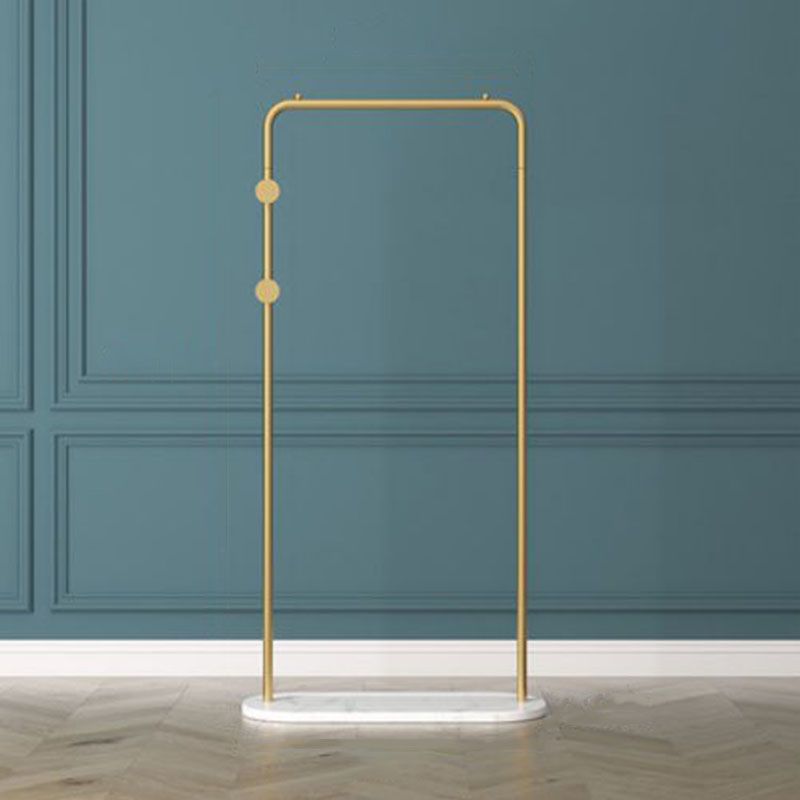 Gorgeous Metal Clothes Hanger Double Coat Hooks Coat Rack with Marble Bottom Clearhalo 'Entry & Mudroom Furniture' 'furn' 'furn_hall_tree_coat_racks' 'Furniture' 'Hall Trees & Coat Racks' 'hall_tree_coat_racks' 1200x1200_f74f0dfb-2808-4955-a576-408a3f953117