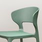 Silla de plástico moderna abierta silla de comedor interior para comedor para comedor