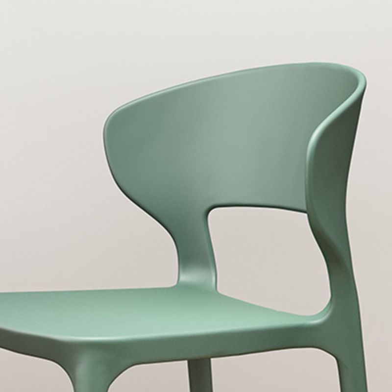 Silla de plástico moderna abierta silla de comedor interior para comedor para comedor
