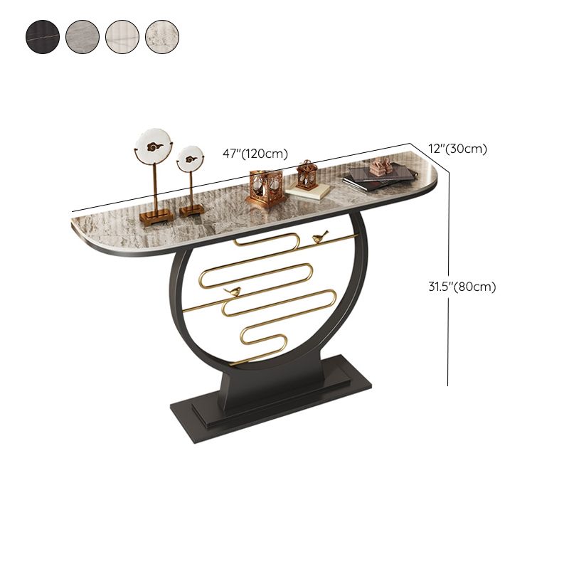 Tavolino console mezza luna glam tavolo resistente alle macchie per la sala