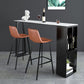 Modern Rectangle Metal Pub Table Double Pedestal Bar Height Cocktail Table Clearhalo 'Bar Furniture' 'Bar Tables' 'bar_tables' 'furn' 'furn_bar_tables' 'Furniture' 'furniture_bar_tables' 'Kitchen & Dining Furniture' 'kitchen&dining_furn' 'kitchen' 1200x1200_f75017cc-52eb-47c6-bd21-fc1b6c3ae317