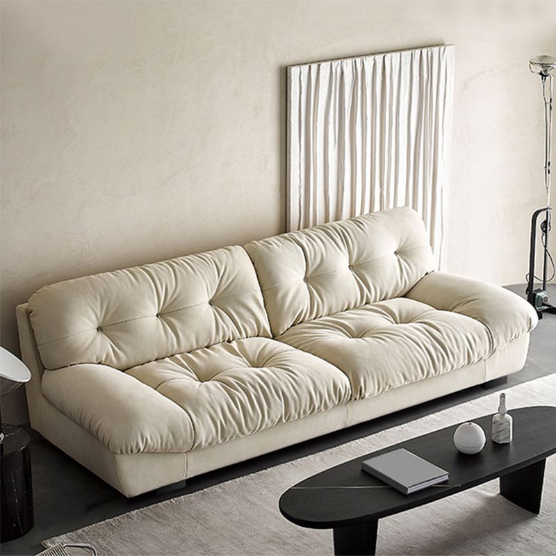Tufted Backrest Sectional Sponge Padded Armless Off-white Sofa Clearhalo 'furn' 'furn_sectionals' 'Furniture' 'Living Room Furniture' 'Sectionals' 1200x1200_f750ef3c-df31-42b0-820b-79bed4754501