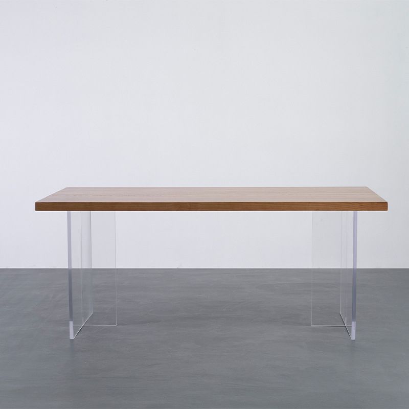 Holz Top Esstisch Set mit Acrylbasi